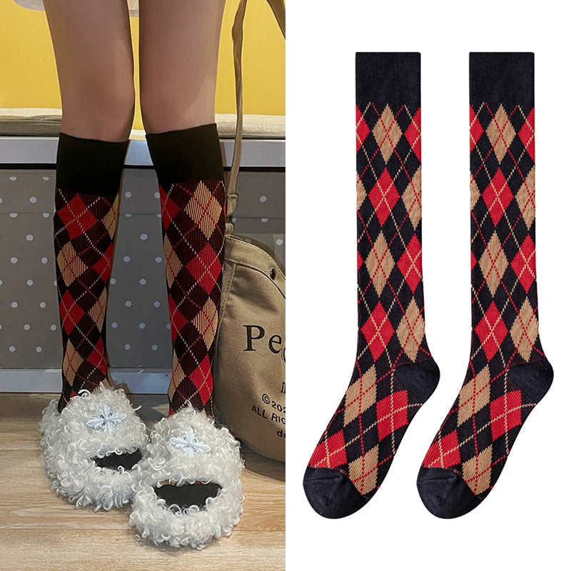 British Preppy Style Knee High Socks