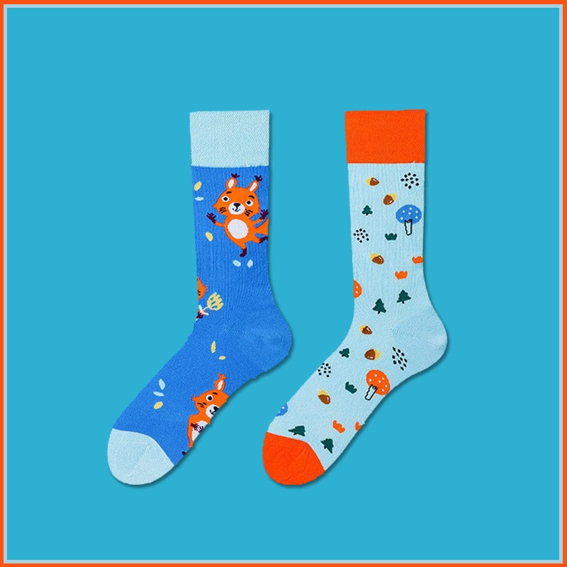 Mismatched Novelty Crew Socks