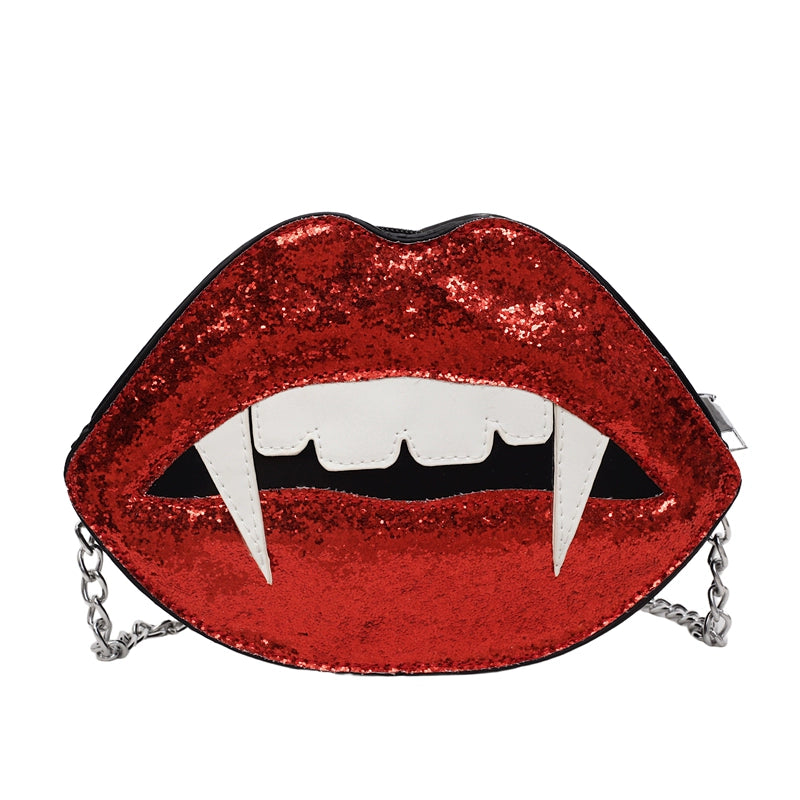Vampire Red Lips Sling Bag