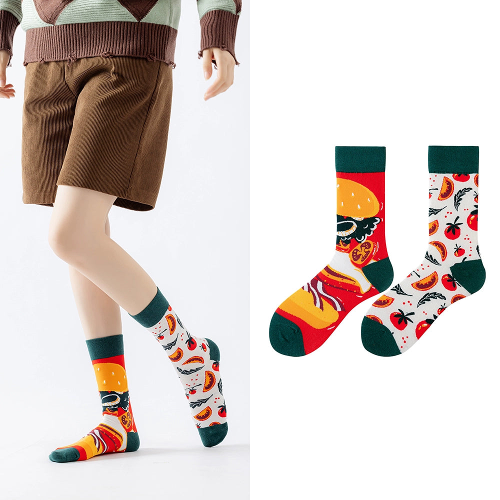 Mismatched Food Pair Socks