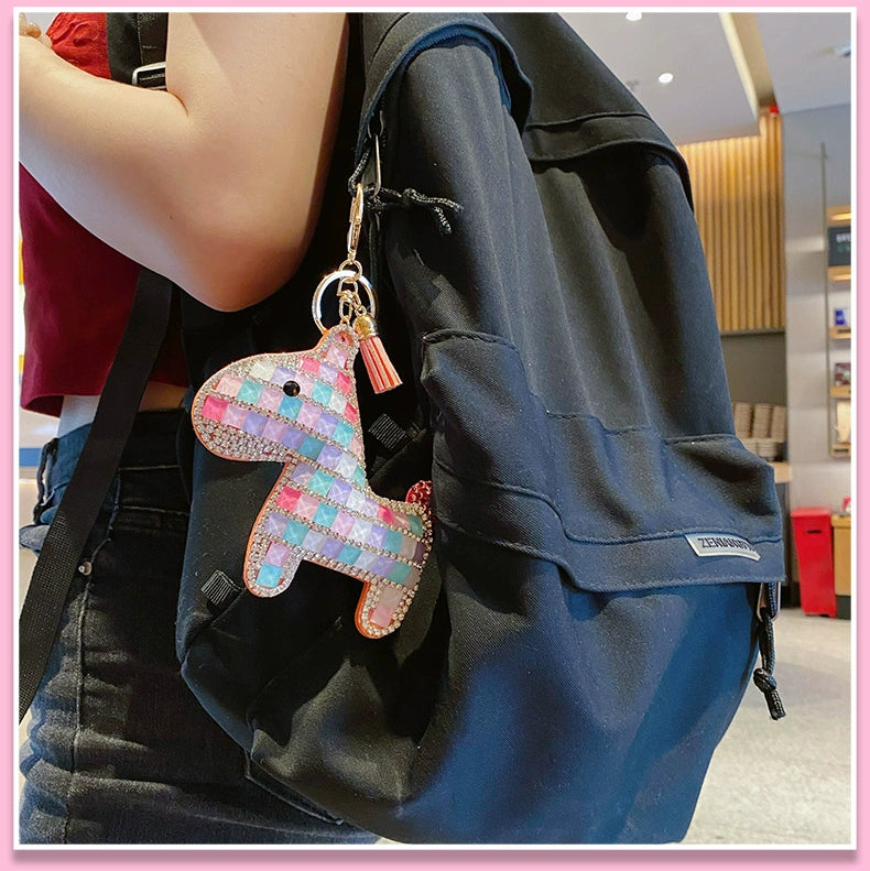 Full-diamond Pony Keychain