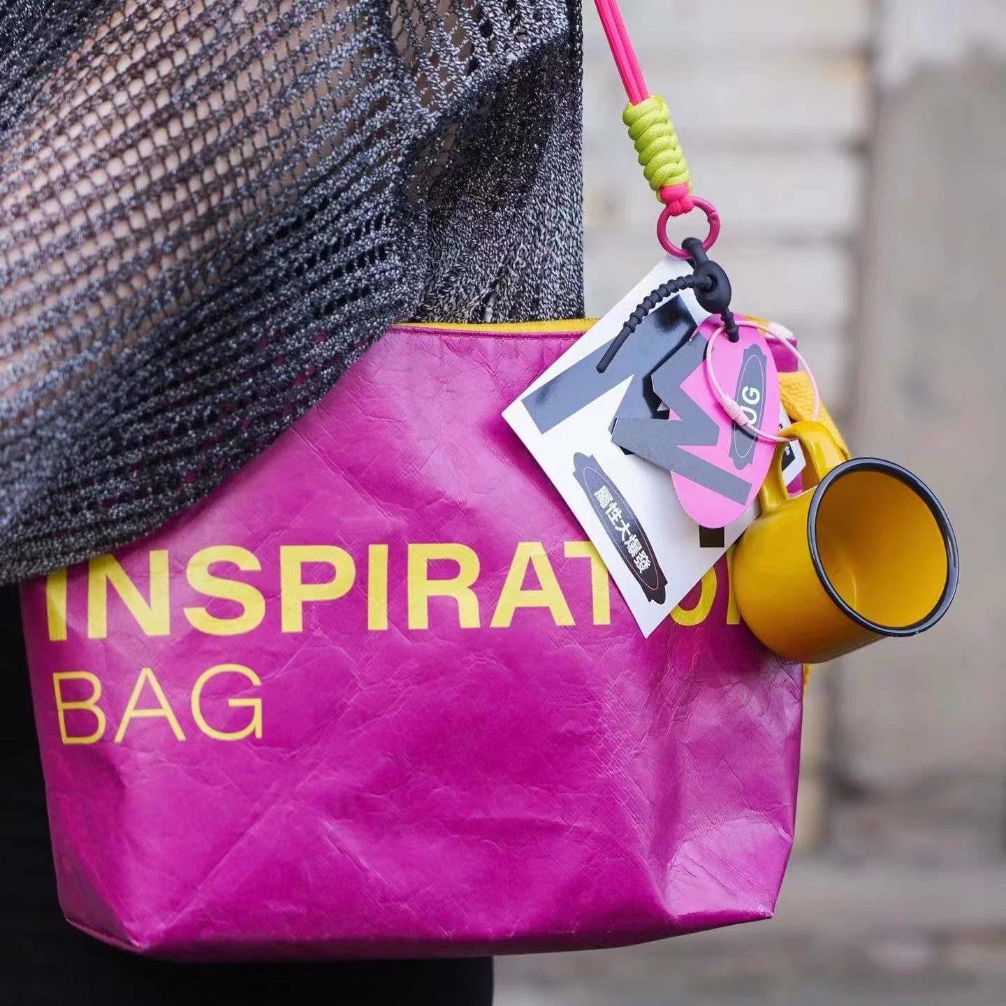 DuPont Paper Style Vibrant Color Block Sling Bag