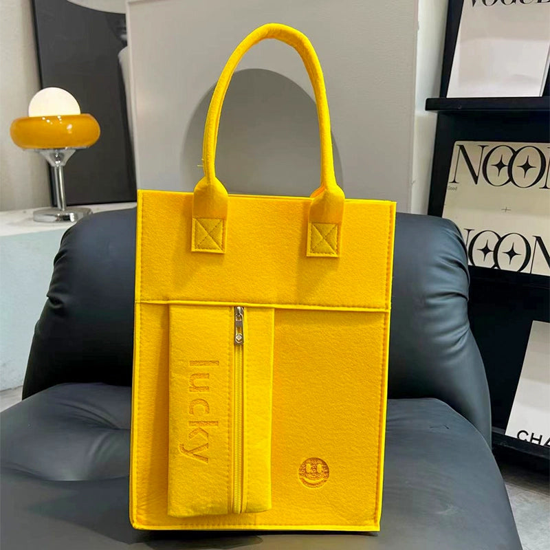 Candy Color Felt Tote Bag