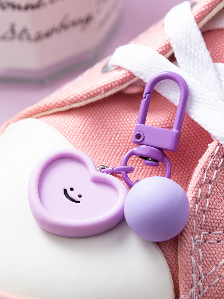 Macaron Smiley Face Keychain