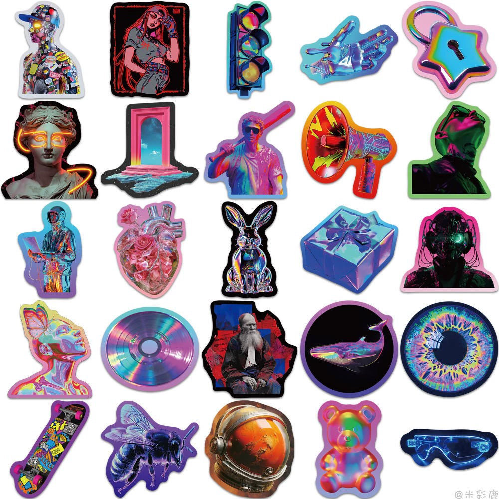 Cyberpunk Holographic Sticker Pack