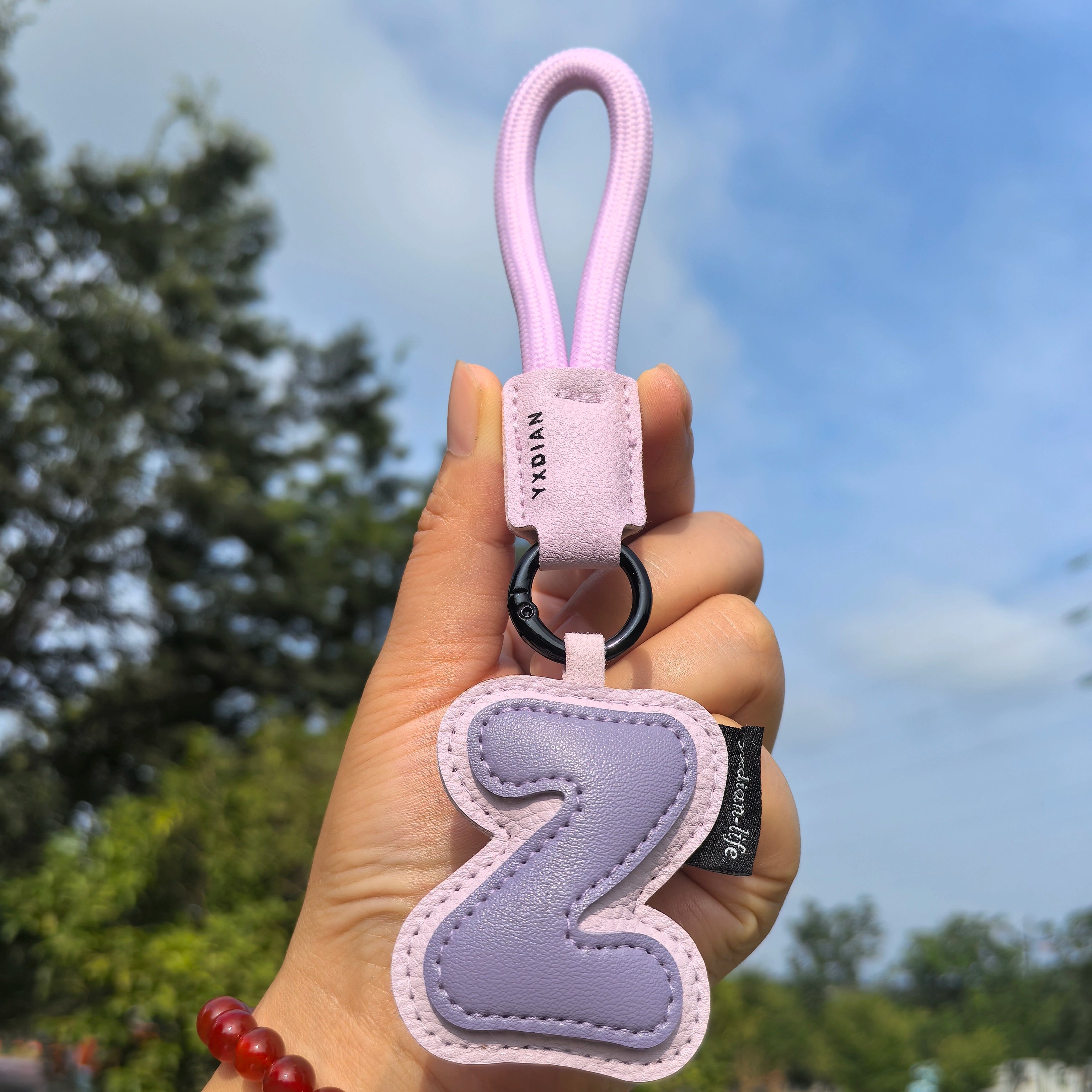 Leather Letter Keychain