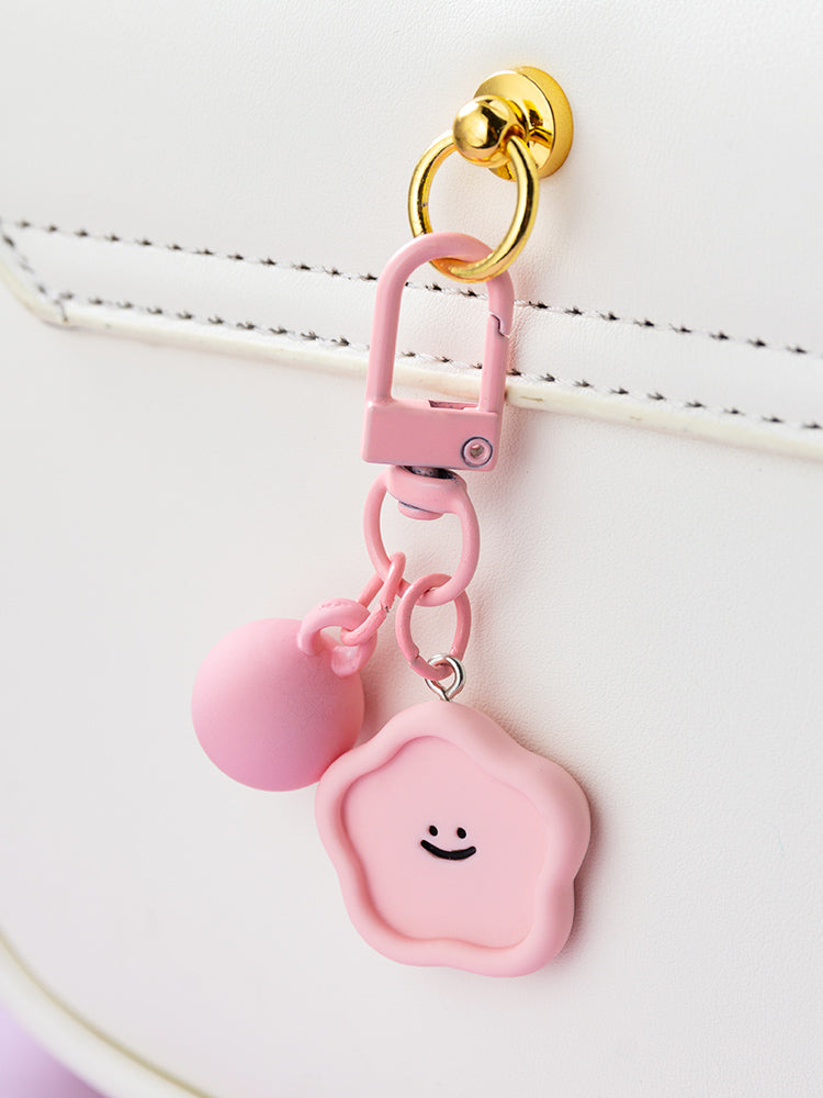 Macaron Smiley Face Keychain