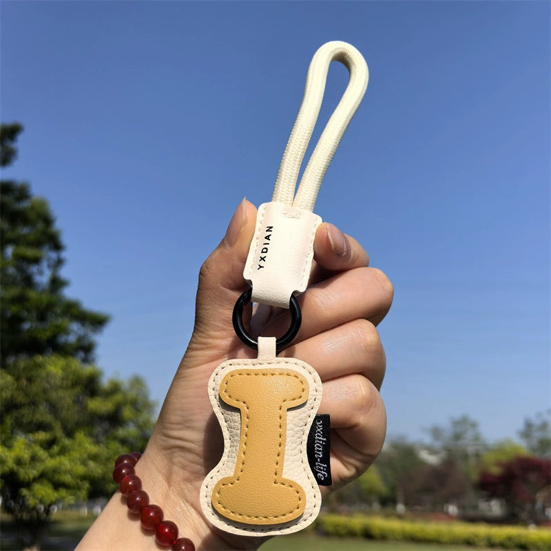 Leather Letter Keychain