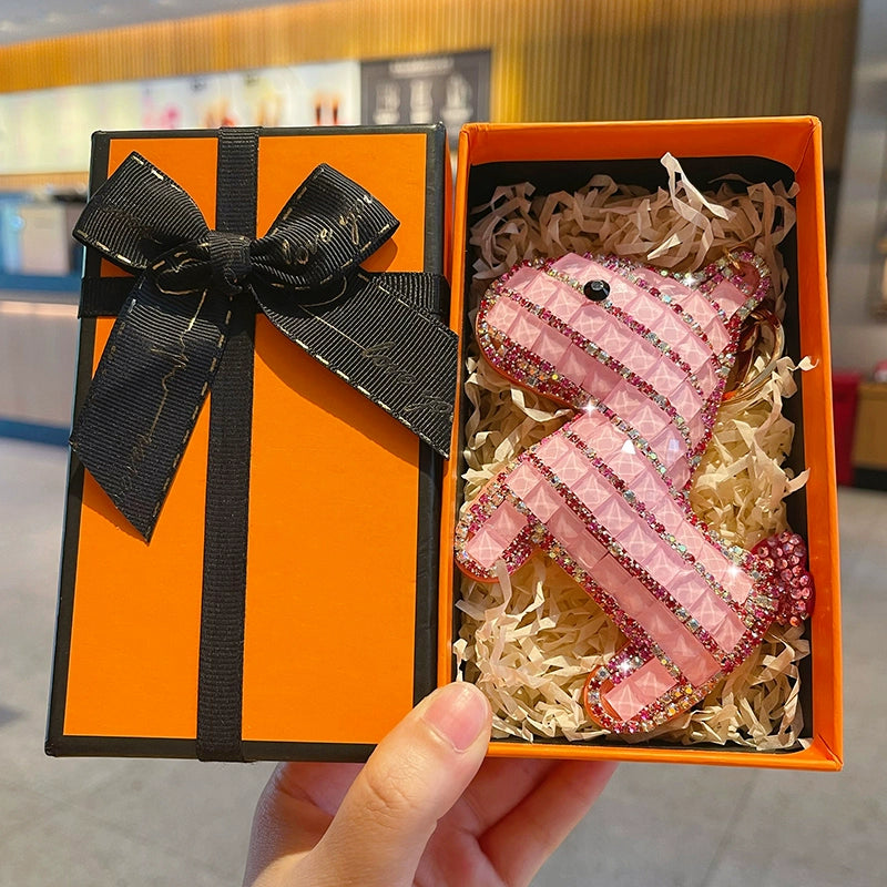 Full-diamond Pony Keychain