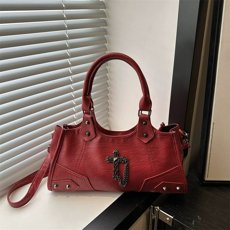 Gothic Cross Hobo Bag