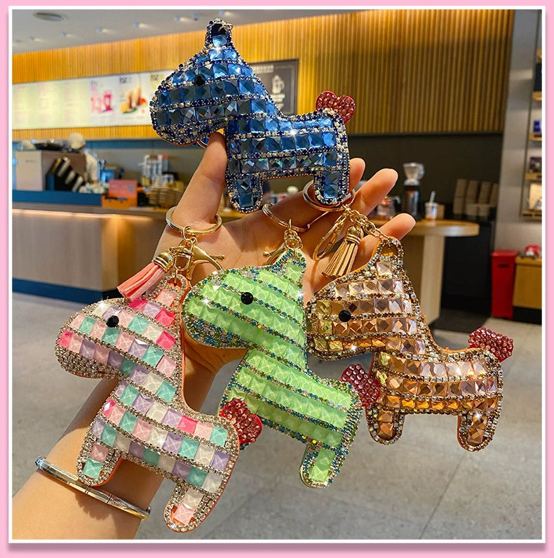 Full-diamond Pony Keychain