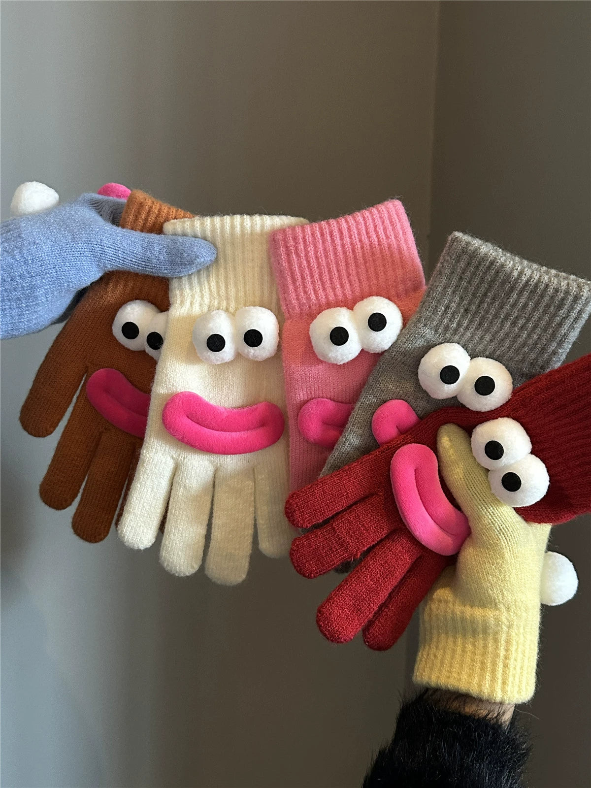 Googly Finger Wool Gloves