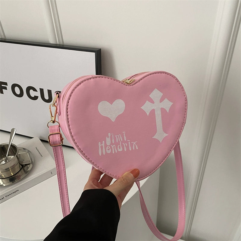 Gothic Heart Crossbody Bag
