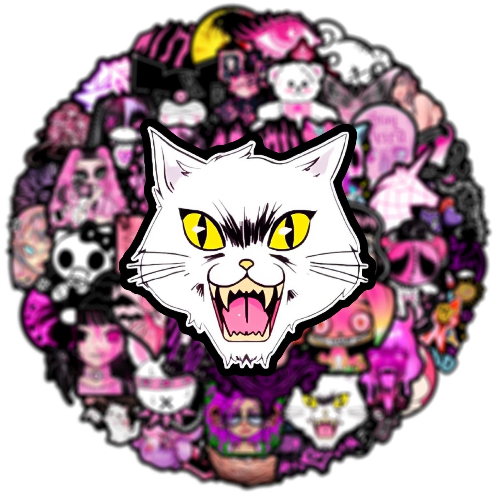 Black Pink Gothic Sticker Pack