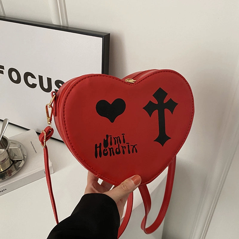 Gothic Heart Crossbody Bag
