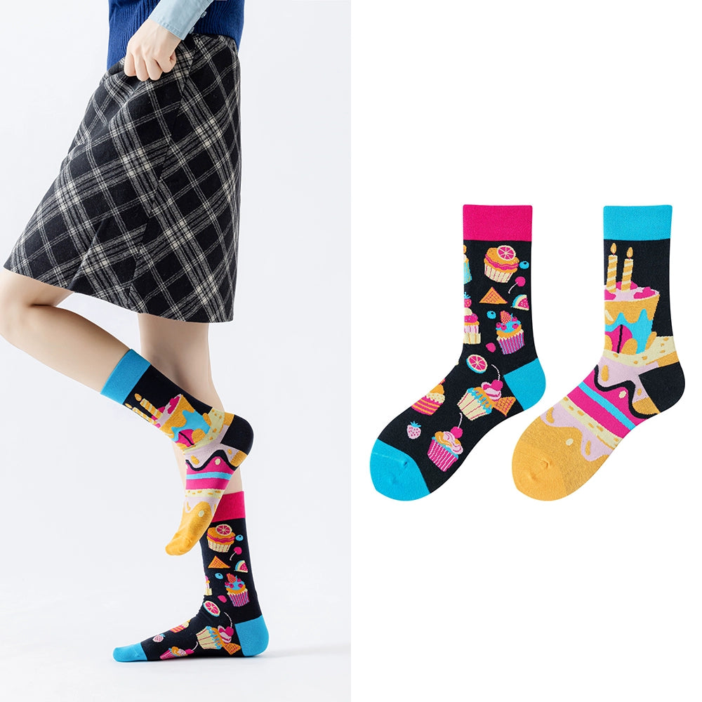 Mismatched Food Pair Socks