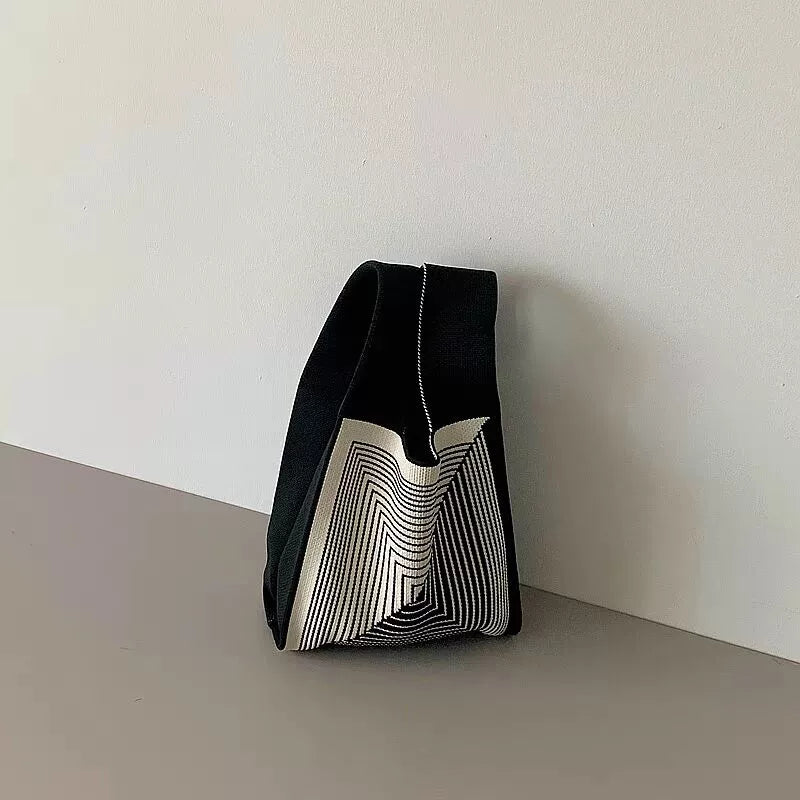 Retro Knit Fabric Mini Tote Bag