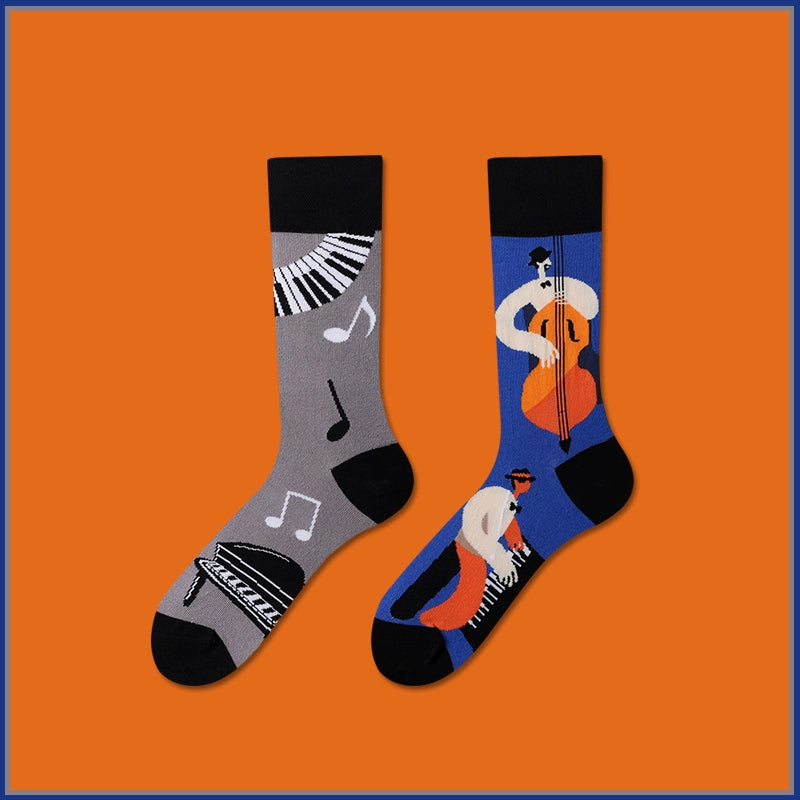 Mismatched Novelty Crew Socks