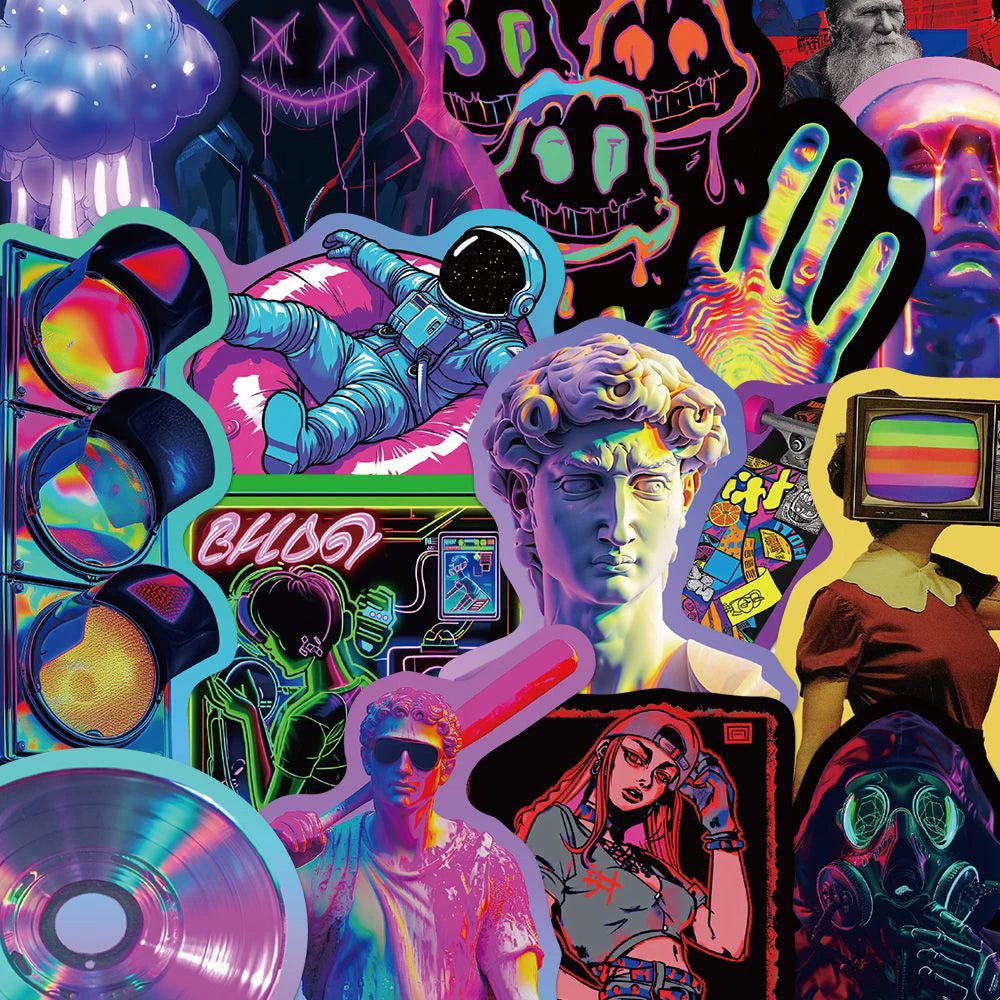 Cyberpunk Holographic Sticker Pack