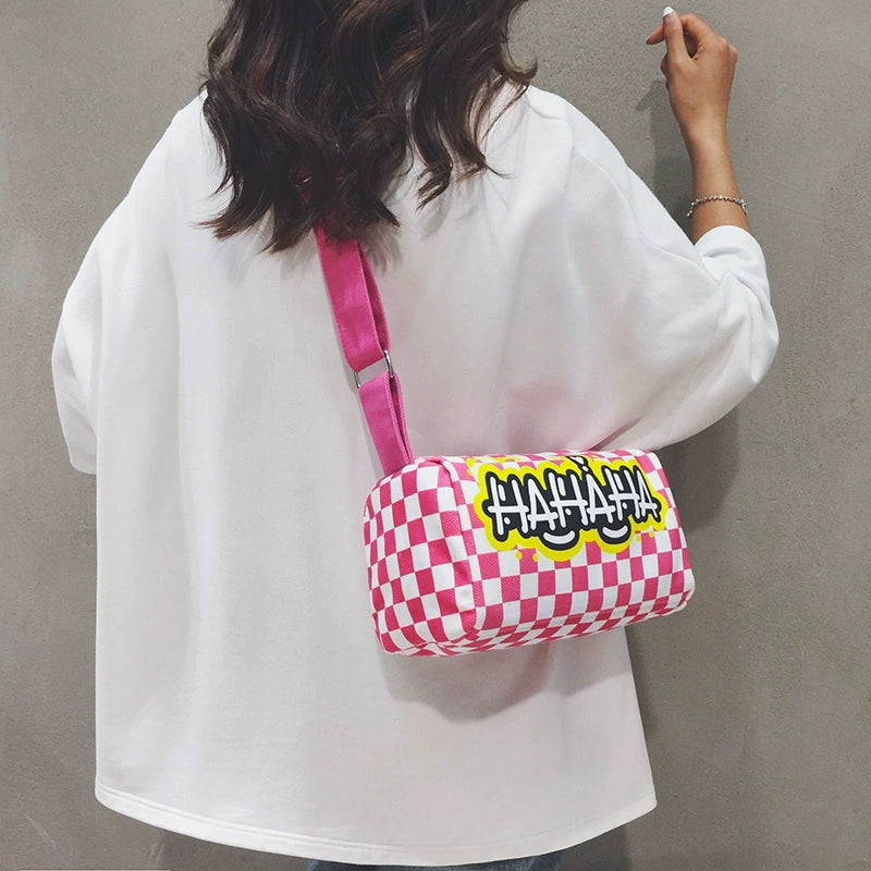 Checkerboard Pillow Sling Bag