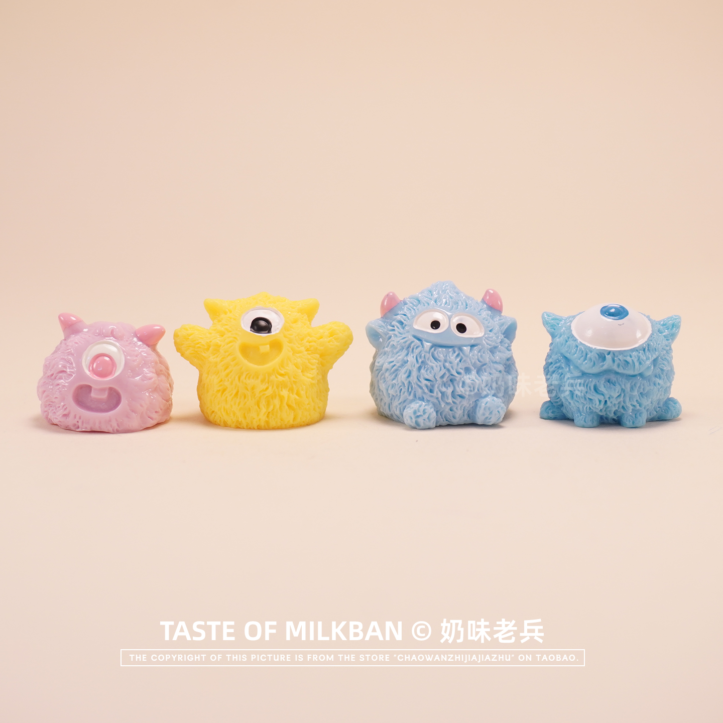 Hairy Monster Mini Figurine Set