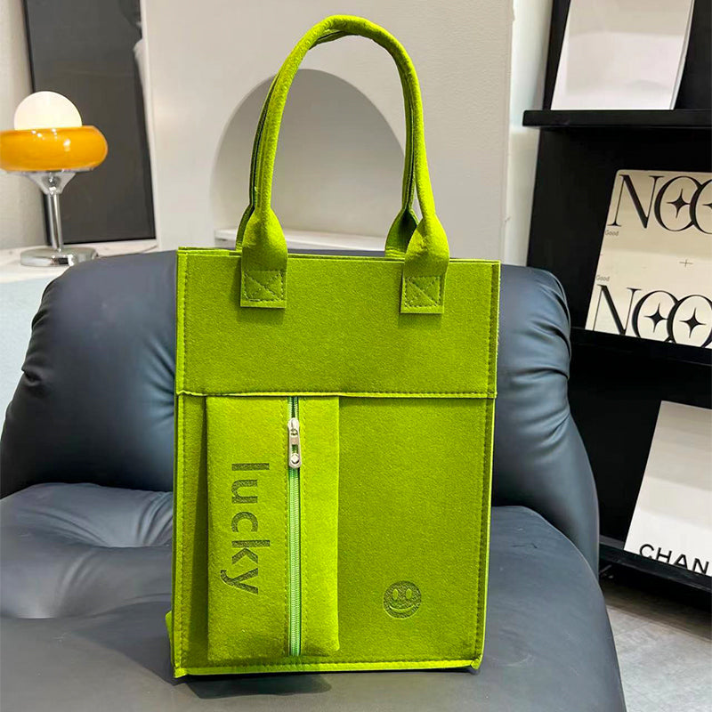 Candy Color Felt Tote Bag