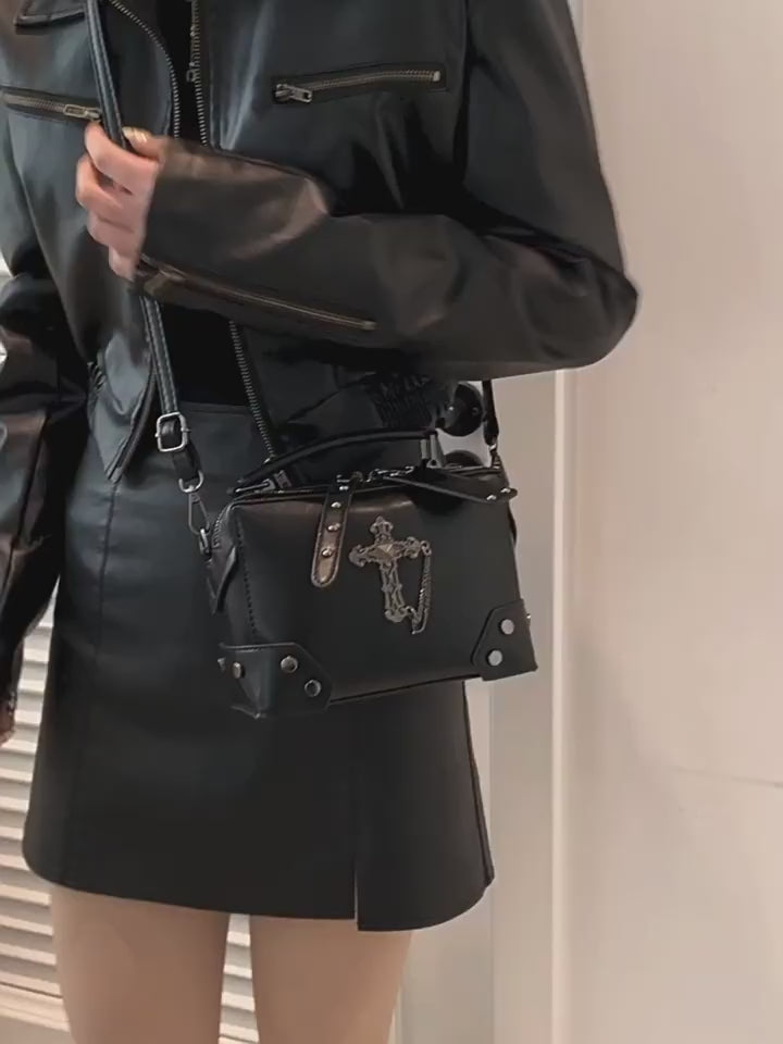 Punk Skull Pillow Tote Bag