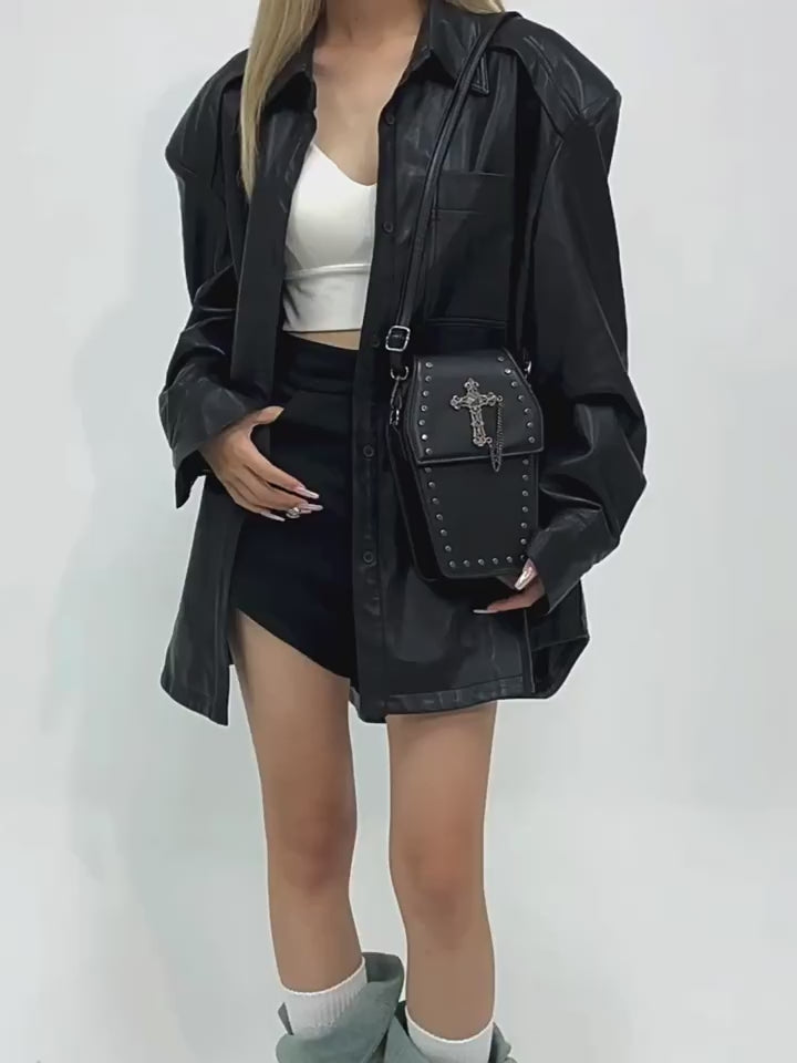 Dark Gothic Cross Phone Bag