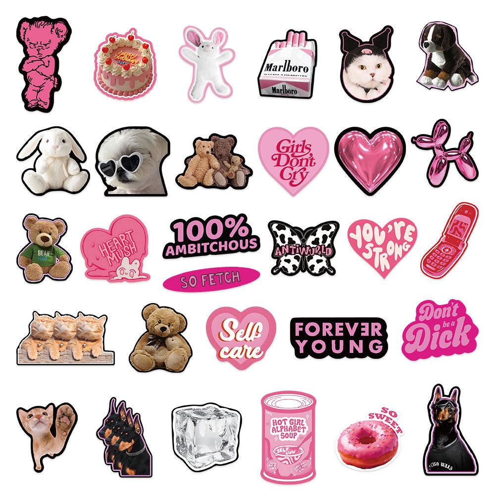 Black & Pink Sticker Pack