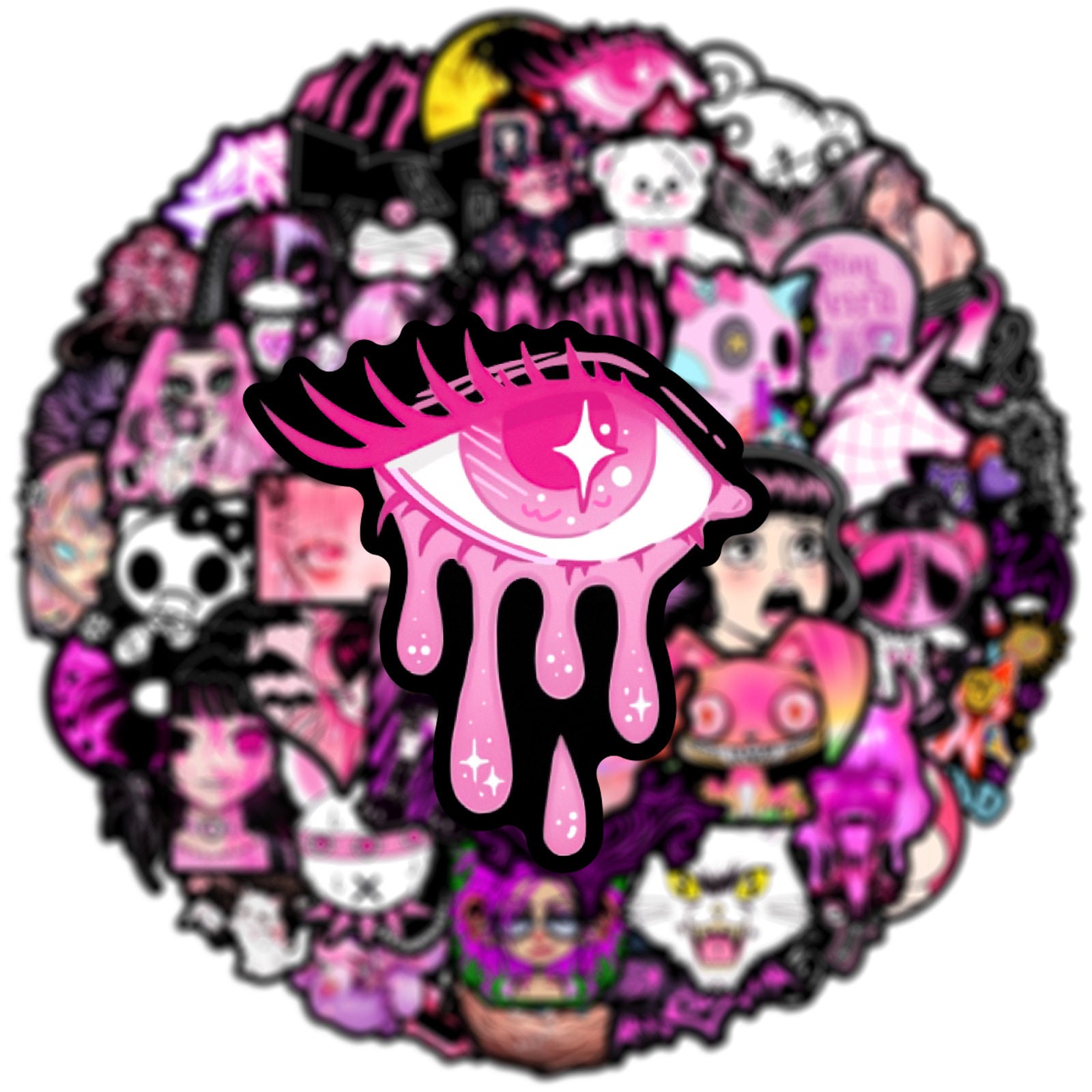 Black Pink Gothic Sticker Pack