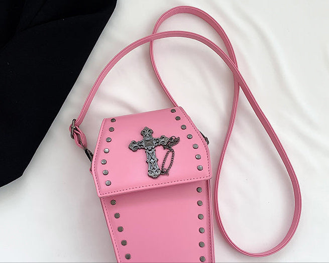 Dark Gothic Cross Phone Bag