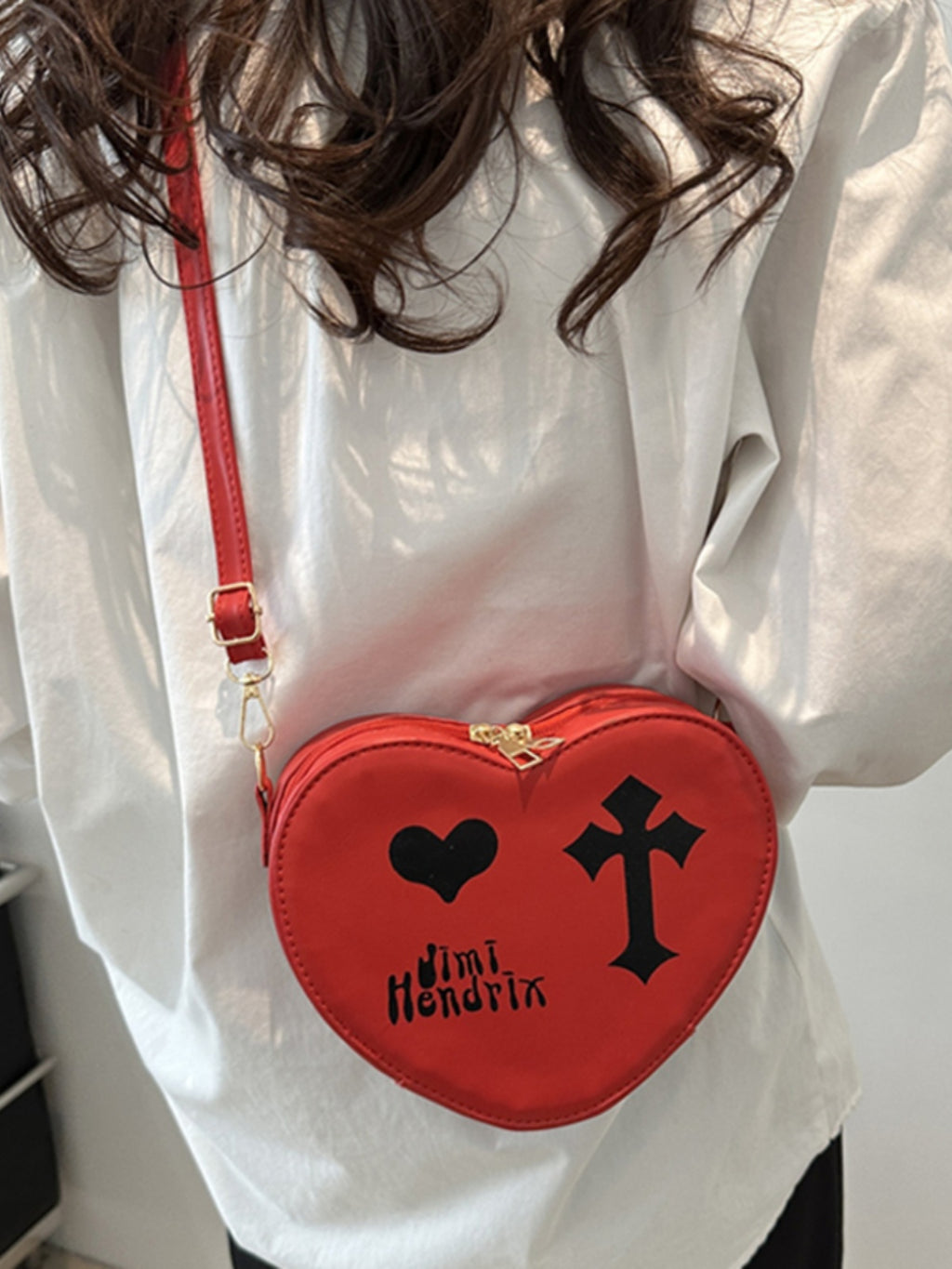 Gothic Heart Crossbody Bag