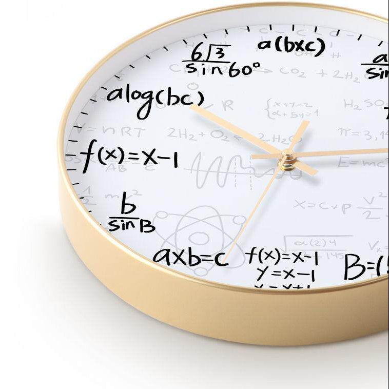 Creative Math Formula Wall Clock For Math Geek