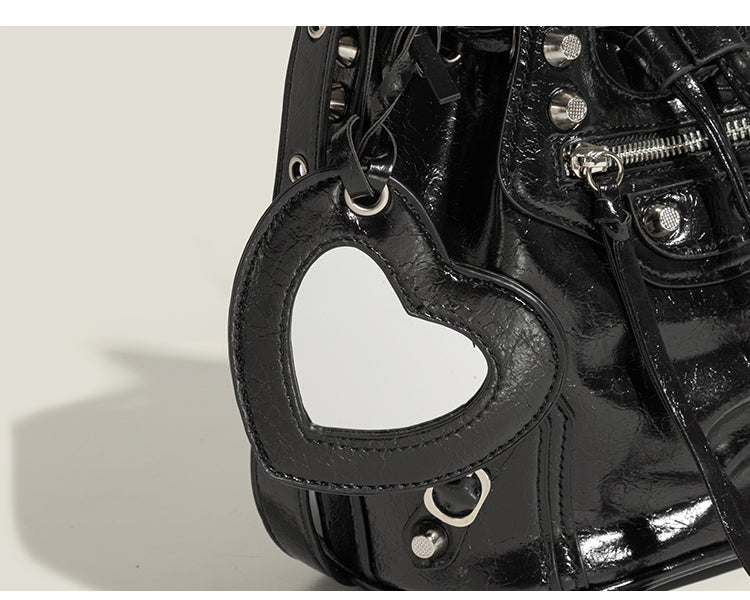 Punk Drawstring Bucket Bag