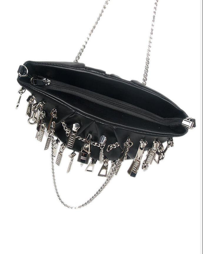 Cyberpunk Zipper Hobo Bag