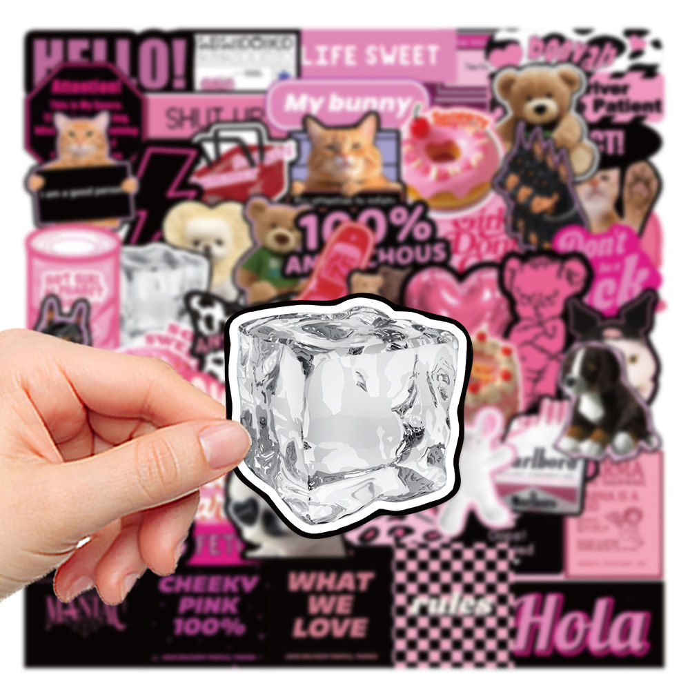 Black & Pink Sticker Pack