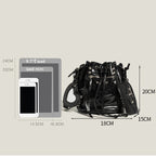 Punk Drawstring Bucket Bag