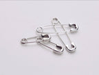 Hip-Hop Style Silver Plated Safety Pin Earrings