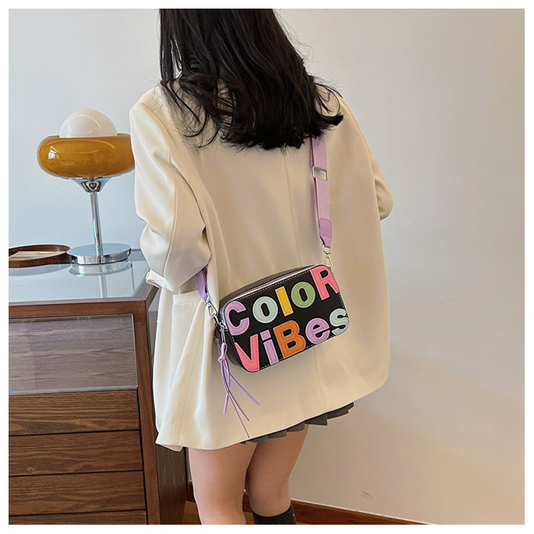 Color Vibes Camera Crossbody Bag