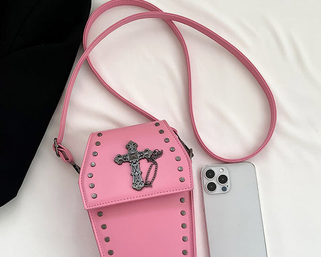 Dark Gothic Cross Phone Bag