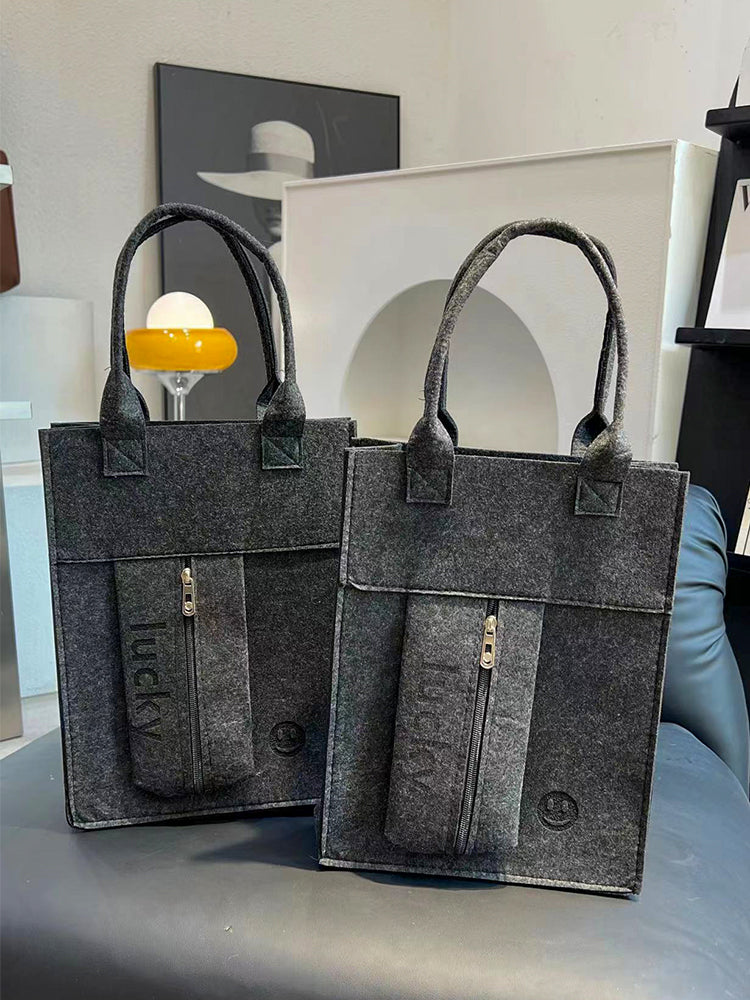 Candy Color Felt Tote Bag