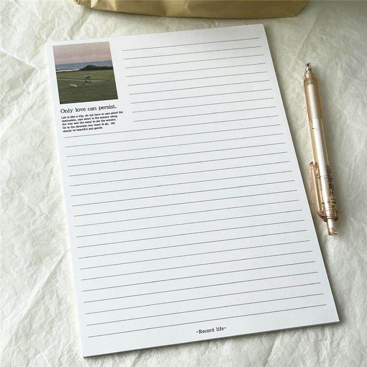 Ins Style British Landscape Tearable Writing Pad