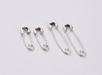 Hip-Hop Style Silver Plated Safety Pin Earrings