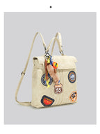 British Style Patchwork Backpack