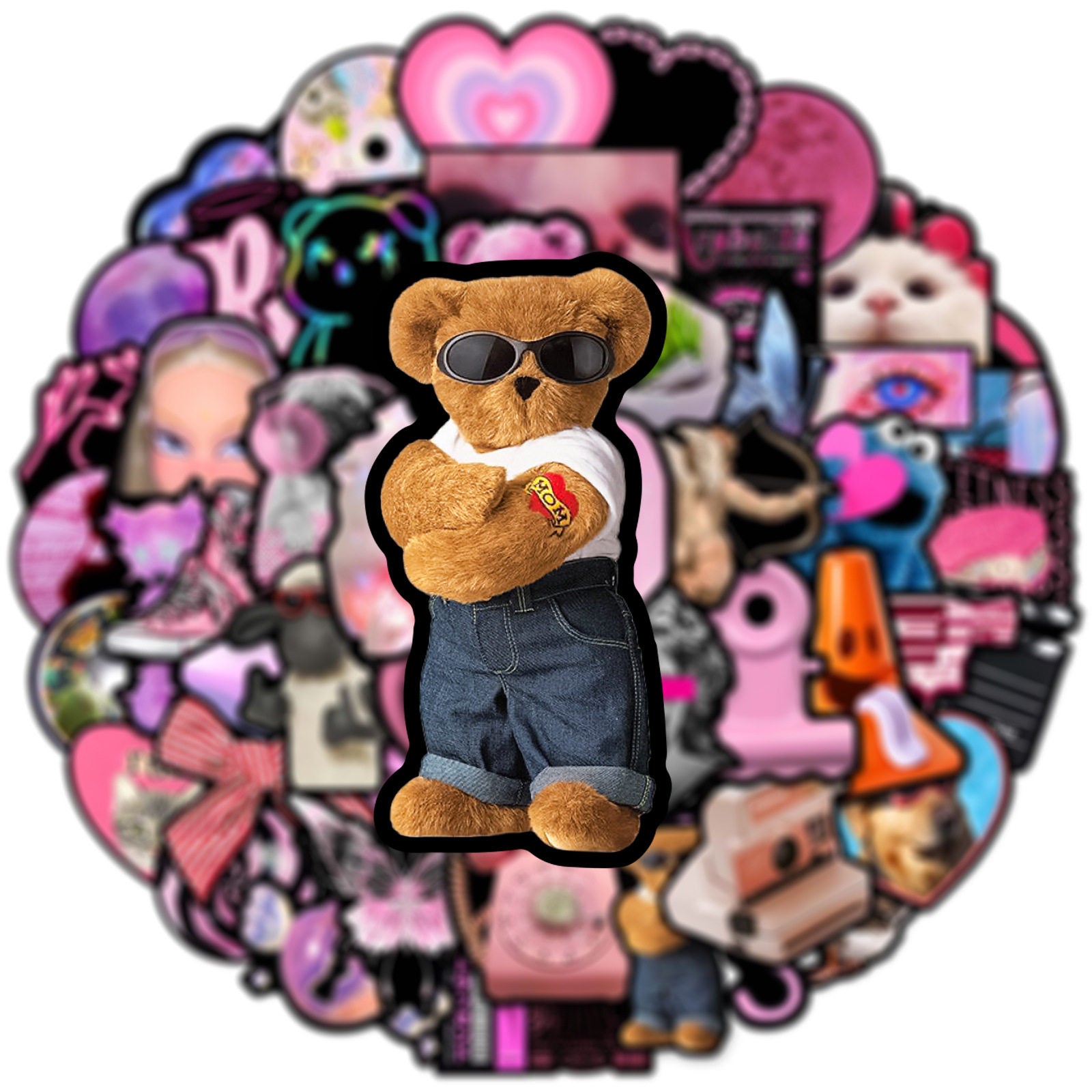 Black Pink Gothic Sticker Pack