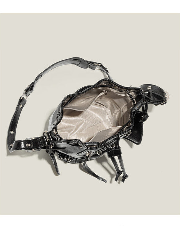 Punk Drawstring Bucket Bag