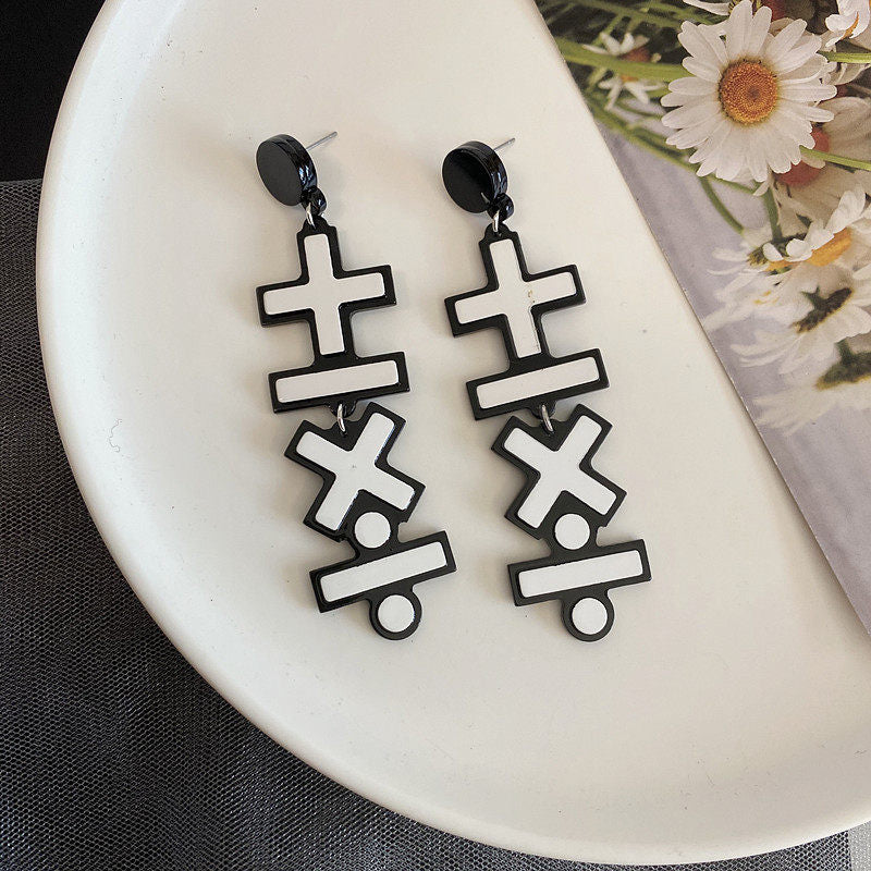 Minimalist Math Symbol Earrings
