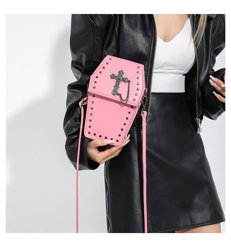 Dark Gothic Cross Phone Bag