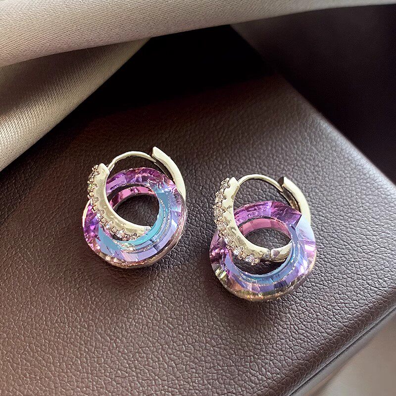 Galaxy Nebula Hoop Earrings