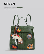 British Style Patchwork Backpack